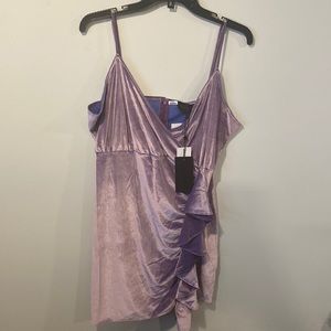 KENDALL + KYLIE Women’s Velour Lavendar Mini Dress Size 16